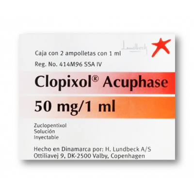 CLOPIXOL ACUPHASE 100 MG / 2 ML ( ZUCLOPENTHIXOL ) 10 AMPOULES